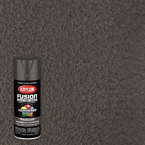Krylon Fusion All-In-One 12 Oz. Hammered Spray Paint & Primer, Cast Iron - 1 Each