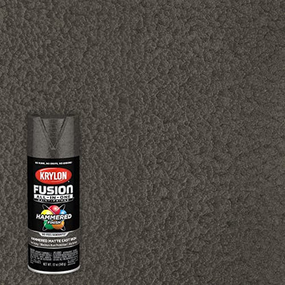 Krylon Fusion All-In-One 12 Oz. Hammered Spray Paint & Primer, Cast Iron - 1 Each