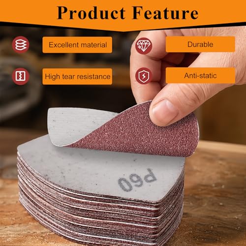 120 PCS Triangle Oscillating Multi Tool Sanding Pads