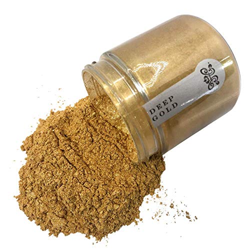 Amy Howard At Home | Mica Powder | Deep Gold | Multi-Purpose Metallic Mica Pigment Powder Additive for DIY Projects & Crafts | Custom Waxes, Chalk Paste, Resin Glitter, Faux Finishing