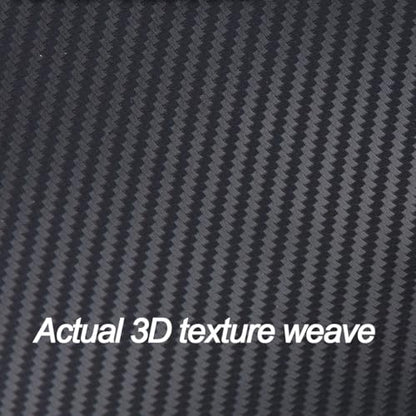 LZLRUN 3D Black Carbon Fiber Car Vinyl Wrap Self-Adhesive Film 5ft x 20ft - color: Black, size: 5ft x 20ft
