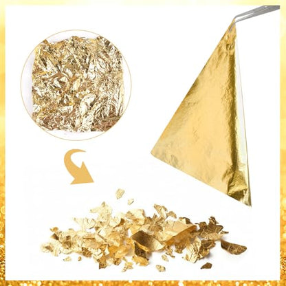 Gold Leaf Sheets, 200/400 Pcs Available, Gold Foil Sheets