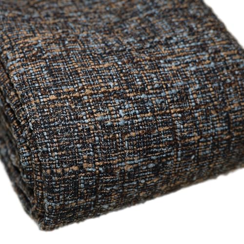 TinaKim Upholstery Fabric, Faux Linen Type Cloth Material, for Chair Sofa Couth Reupholster (Dark Grey, 1 Yard) - color: Dark Grey 4, size: Cut By The Yard