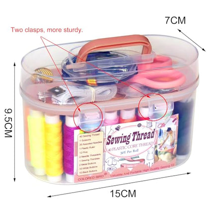 40 Spools of Sewing Thread,Gift Box Portable Basic Sewing Repair Kits (Orange) - color: Orange