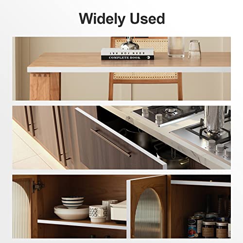 16 ft Flexible Self Adhesive Veneer Edge Banding Peel and Stick Veneer Trim Collapsible Edge Guards (White, 3/4 inch) - color: White