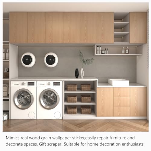 Wood Grain Contact Paper Peel and Stick Wallpaper Self Adhesive Wall Paper for Furniture Countertop Drawer Shelf Liner Cabinet Waterproof Easy to Clean 23.6" X 78.7" - color: Teak, size: 23.6"W x 78.7"L