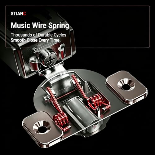 50 Pcs 1" Overlay Soft Close Cabinet Hinges 105° 3D Adjustable - size: 1 Inch