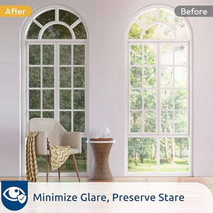 rabbitgoo Window Privacy Film One Way, 17.5" x 78.7", Black Silver - color: Black-silver, size: 17.5" x 78.7"