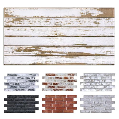 Commomy Faux Wood 3D Peel and Stick Wall Stickers,Thin Urltra PVC - 12 pcs - color: ‎‎Large Wood-A