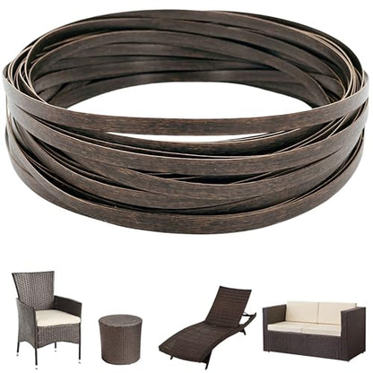 Wicker Repair Kit, Mottled Dark Brown, Polyethylene Material for Patio Furniture Repair, 130ft, High Strength - color: Mottled Dark Brown, size: 0.55 Lbs