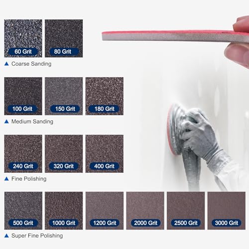 10Pcs 3 Inch Hook and Loop Sponge Sanding Disc, 400 Grit - size: 3 Inch 400 Grit