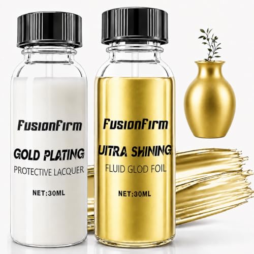 Liquid Leaf Paint - Alcohol-Based Airbrush Paint - High Gloss Finish Gold 1 Fl Oz - color: Gold, size: 1 Fl Oz (Pack of 1)