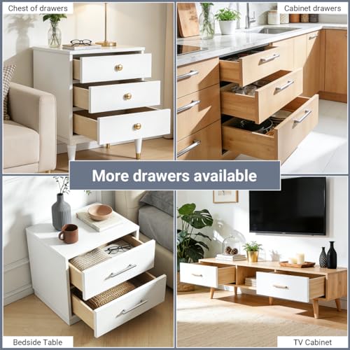 1 Pair 18 Inch Undermount Drawer Slides, Self Soft Close Full Extension Drawer Rails Concealed Drawer Runners Adjustable Locking Devices Mounting Brackets Screws Included - size: 18 Inch