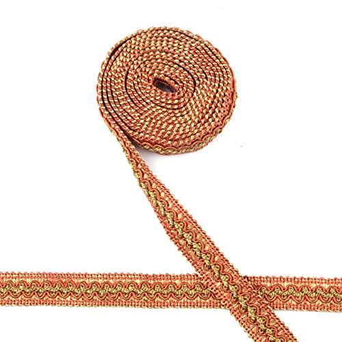 BEL AVENIR Braid Trim 0.78 inch 6.8 Yards Orange Gimp Fabric Trim - color: Orange
