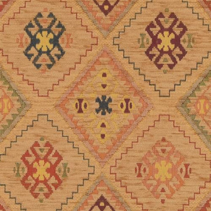 Kilim Pattern Upholstery Fabric Kilim Bohemian Boho Tapestry Tribal Southwestern Turkish Moroccan Mexican Ethnic Fabric by The Yard Meter (2 Yards (55" x 72")) - size: 2 Yards (55" x 72")