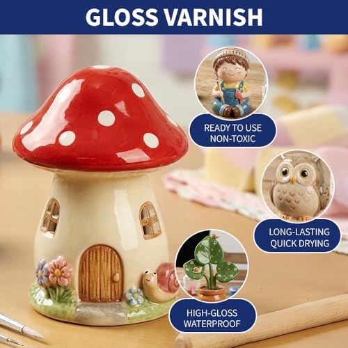 OSBANG 100ML Air Dry Clay Glaze, High Gloss Air Dry Clay Varnish, Protects Clay from Cracking - size: 100 ml