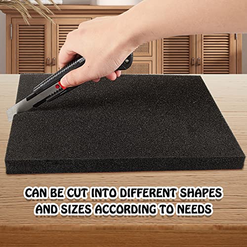 Amylove 1 Pack Upholstery Foam Sheet, 1/2" X 24" X 72", Black - color: Black, size: 1/2" X 24" X 72"