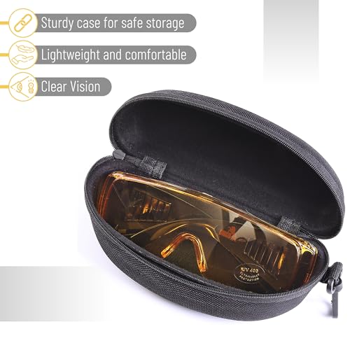 UNCO- Safety Goggles Over Glasses, Protective Goggles, Anti Fog, Work, Safety Glasses Over - color: Yellow Lens, size: 1 Pack