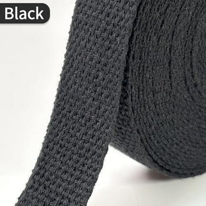 Black Cotton Webbing 1in x 10Yards - color: Black