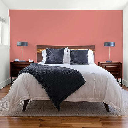Glidden Total Interior Wall Paint & Primer All-in-One, Chili Pepper/Pink, Flat, 1 Gallon - color: Chili Pepper