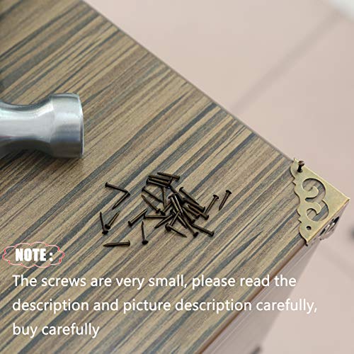 newlng 500PCS Small Nail Round Head Tiny Nails String Art Nails Hand-Made Hardware Accessories Fasteners 1 X 10mm/0.04"X0.4"(DXL) Bronze - color: Black1*10mm