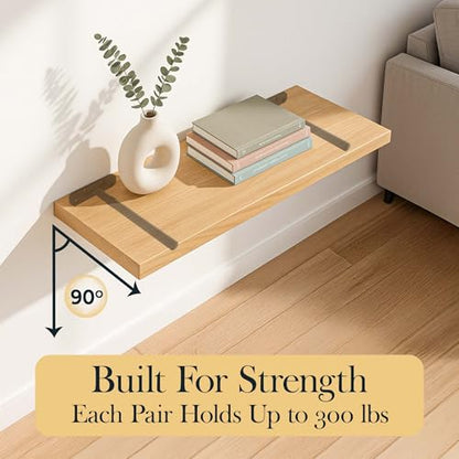 Balin Designs Invisible Floating Shelf Brackets 5 Inch, 4 Pack (1/2" Rod, 300 lbs) – Heavy Duty Hidden Shelf Hardware, Floating Mantel Bracket for Kitchen, Bathroom, Fireplace, Living Room - size: 5" Standard, style: Bracket Only