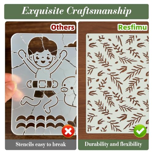 Texture Stencils for Crafts Reusable 12Pcs Stencils(12X8 Inch) - color: Texture 29