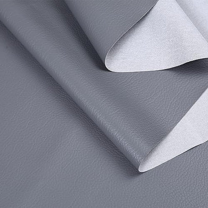 Marine Vinyl Upholstery Faux Leather Fabric, 1 Yard Gray - color: Dark Gray, size: 1 Yard 55" x 36" (Pre-cut)