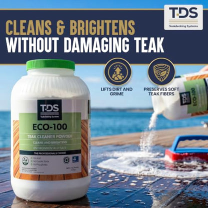 Teakdecking Systems (TDS ECO-100 Teak Cleaner Powder - 8lb - size: 128 Ounce (Pack of 1)