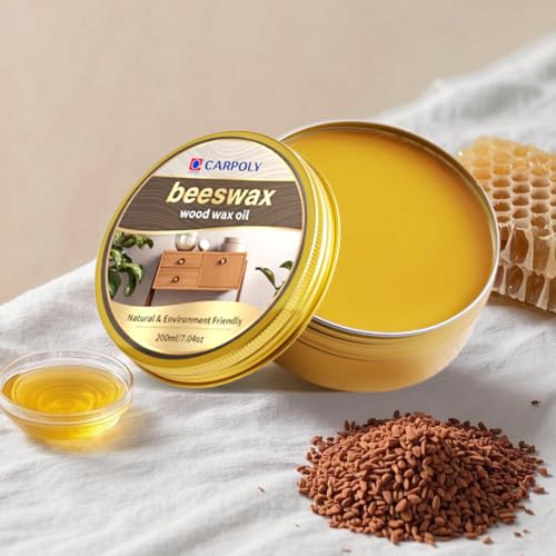 Non-Toxic Wood Wax for Furniture，Clear Protective Finish, 7 Oz