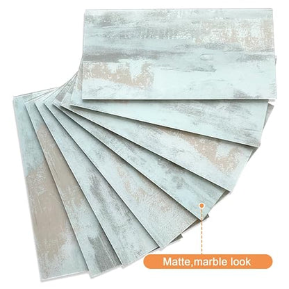 VAOVI Matte Peel and Stick Tiles Bathroom Wall(23pcs,Blue) - color: Blue Dream