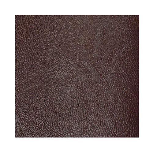 Mybecca 16oz Full Grain Soft Skin Leather Fabric (54" Wide) by The Yard, Dark Brown - size: 1 Yard