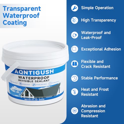 Transparent Waterproof Sealant for Indoor & Outdoor Repairing Leak 1 Gallon - size: 1 Gallon