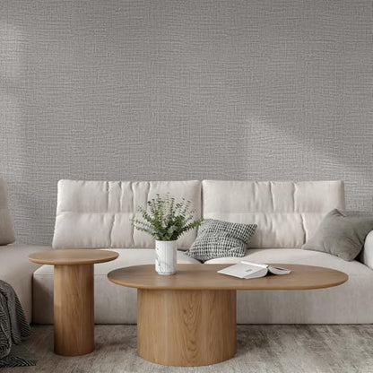 Guvana Grasscloth Peel and Stick Wallpaper Grey Textured Contact Paper Modern Removable Self Adhesive Wall Paper Thicken Fabric Faux Linen Wallpaper for Bathroom Living Room Cabinets 78.7inx15.7in - color: Gray, size: 15.7" x 78.7"