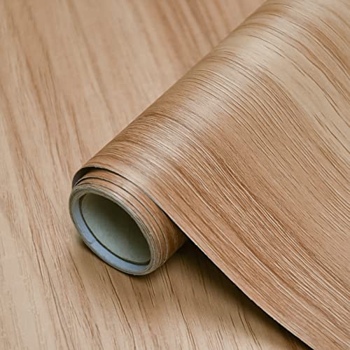 Sevalo Wood Contact Paper Wood Grain Peel and Stick Wallpaper Oak15.7“×118” - color: oak wood, size: 15.7" x 118"