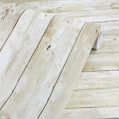 Shiplap Peel and Stick Wallpaper Contact Paper for Bulletin Board Classroom - color: Wood, size: 17.7" x 511"