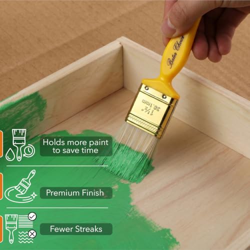 Bates- Paint Brush Set, 4 Pack, 1", 1.5", 2", 2.5", Synthetic Bristles