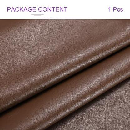 DMiotech 1 Pack 14 Inch x 53 Inch Faux Leather Sheet Furniture Cover Napa Skin Dark Brown PU Leather Roll for Handmade DIY Craft Projects - color: Dark Brown