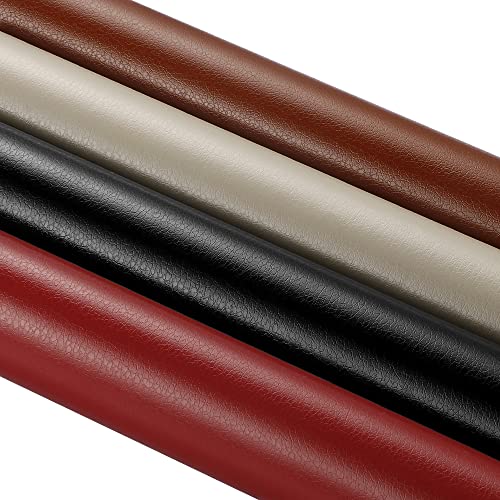 LZLRUN Beige Leather Texture PVC Car Vinyl Wrap Styling Sticker 1x5ft - color: Beige, size: 1ft x 5ft