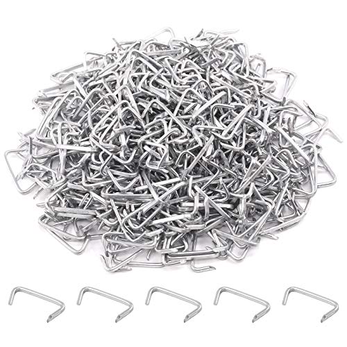 1000 Pcs 3/4" Galvanized Hog Rings, Professional Upholstery Hog Rings Set for Furniture,Fencing,Bagging, Railing, Sausage Casing, Meat bags, Shock Cords - style: 3/4‘’ Hog Ring