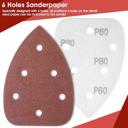 1 Pcs Mouse Sander Replacement Pads with 30 Pcs Sandpaper