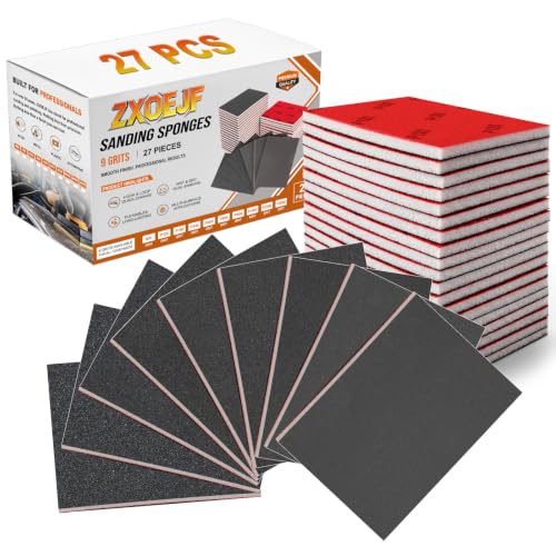 27 PCS 3x4 Inch Sanding Sponge, 120-3000 Grit Sandpaper Blocks Assortment - color: Mix Grit