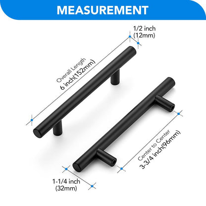 HOME EDIT Matte Black Cabinet Handles, Drawer Pulls, 3-3/4 Inch, 30 Pack - color: Matte Black, size: 3-3/4 Inch Hole Center