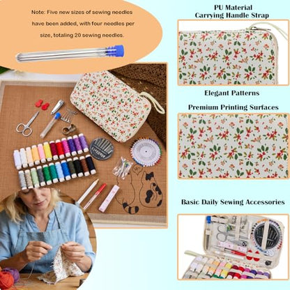 130PCS Printing Travel Sewing Kits for Adults Hand Sewing Accessories - color: 130PCS-HGXC