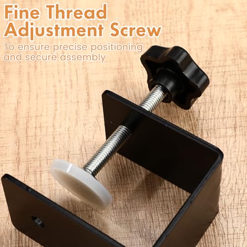 12 Pack Heavy Duty 2 Inch C Clamps Cabinet Installation G Clamp Adjustable Desk Drawer Fixing Clip with Drill Hole Guide Cabinetry Face Frame for Cabinet, Woodworking, Welding