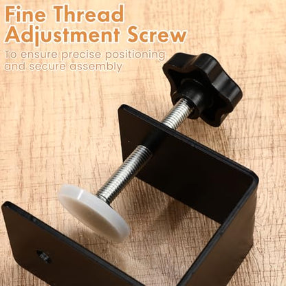 12 Pack Heavy Duty 2 Inch C Clamps Cabinet Installation G Clamp Adjustable Desk Drawer Fixing Clip with Drill Hole Guide Cabinetry Face Frame for Cabinet, Woodworking, Welding