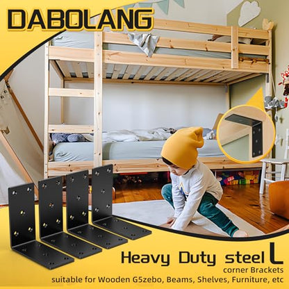 4 Pcs 5X 5 Heavy Duty L Brackets for Wood,90 Degree Angle Bracket,Thick4mm - color: 4mm- 4 PCS