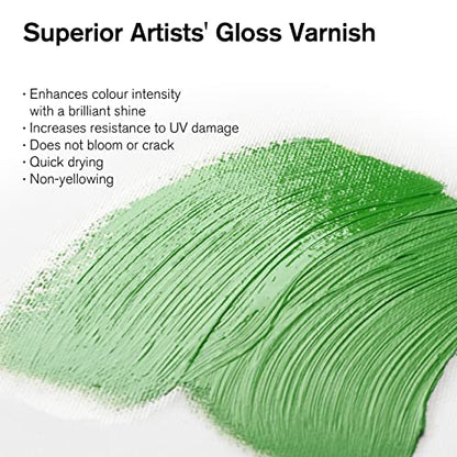 Winsor & Newton Professional Artists' Gloss Varnish, 250ml Bottle - color: Gloss Varnish, style: 8.4-oz Bottle
