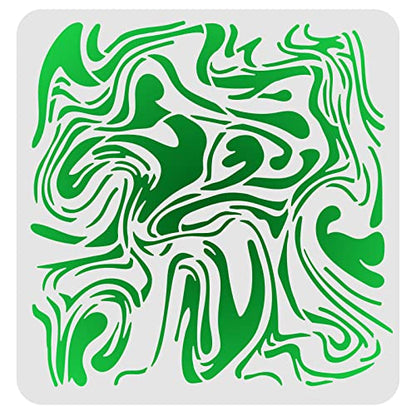 FINGERINSPIRE Marble Stencils Template 11.8x11.8inch Plastic Marble Drawing Painting Stencils Square Reusable for Painting on Wood, Floor, Wall and Tile - color: Marble Pattern