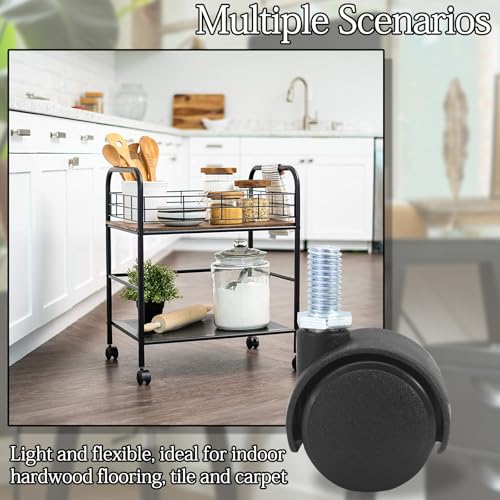 Murtenze 1.5 Inch Nylon Swivel Stem Caster Wheels, 4Pcs, M8 Thread - style: 1.5 Inch Stem
